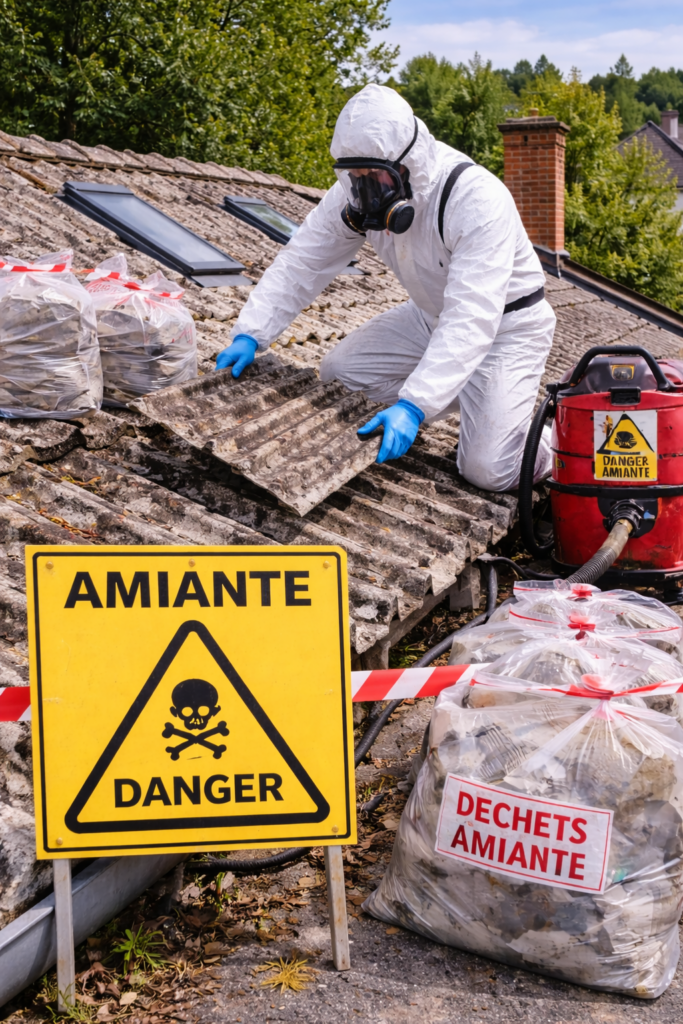 amiante toiture fibrociment maison particulier