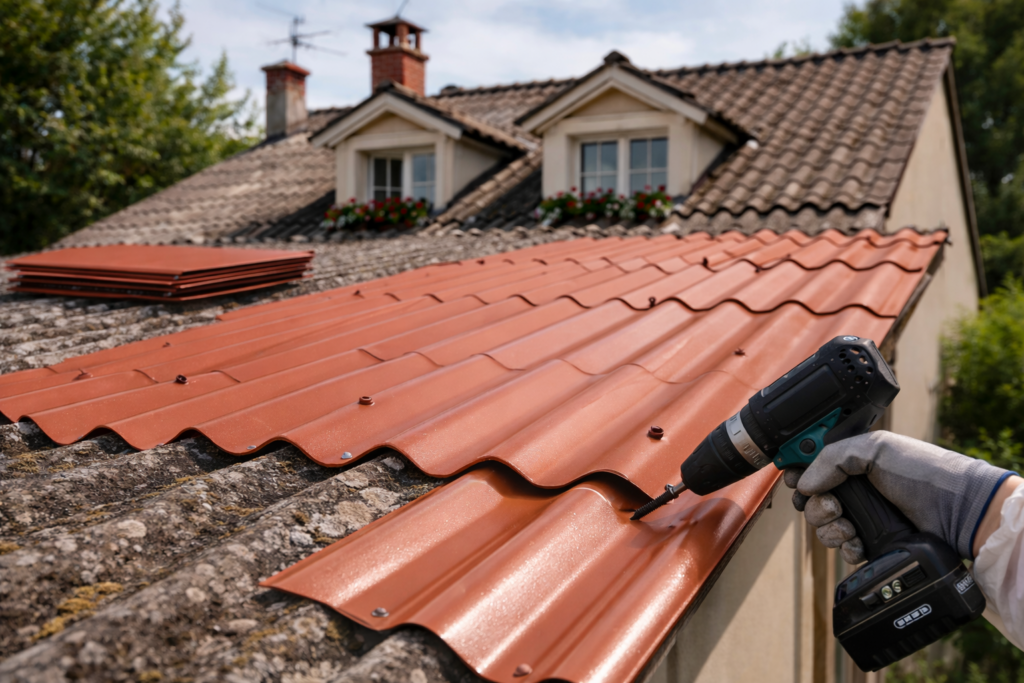 recouvrir toiture amiante légal solution