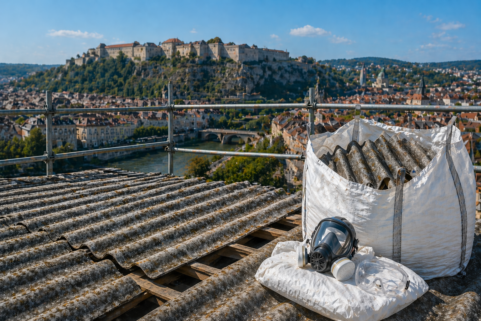désamiantage toiture Besançon fibrociment