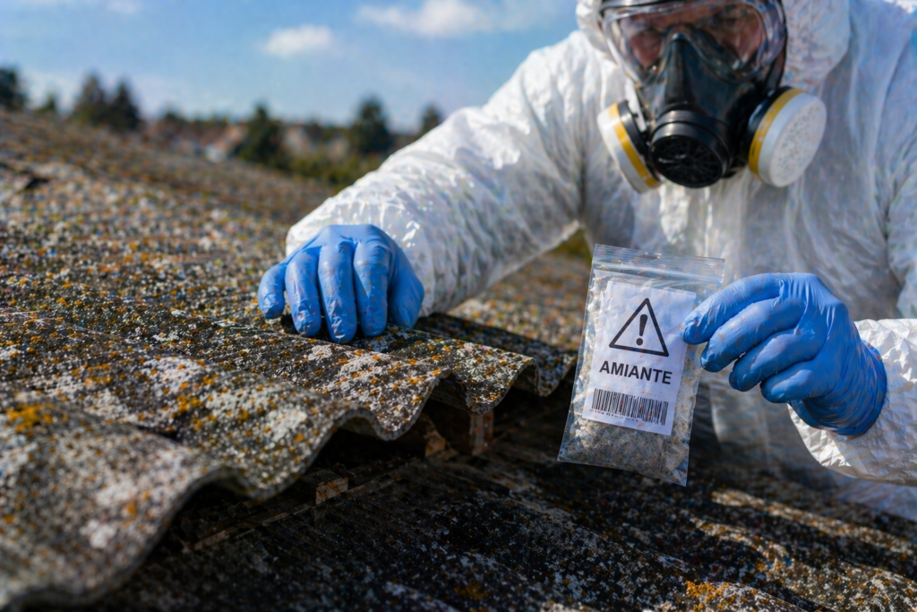 fibrociment amiante plaques ondulées toiture