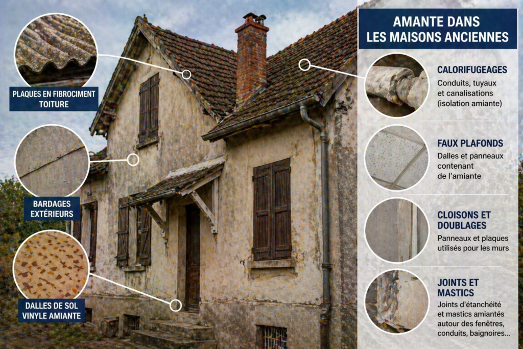 amiante maison ancienne toiture fibrociment