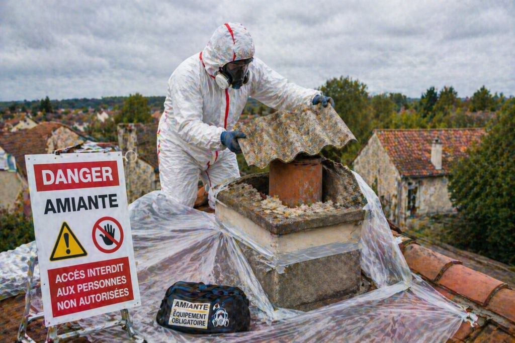 amiante cheminée conduit fibrociment