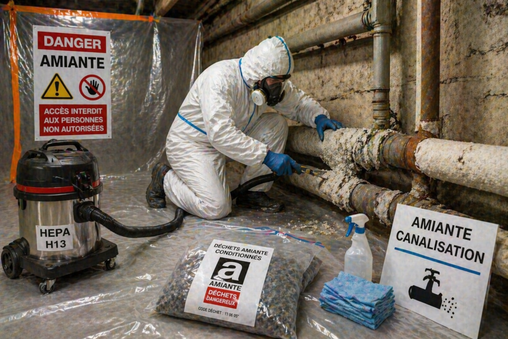 amiante canalisation tuyau amiante-ciment