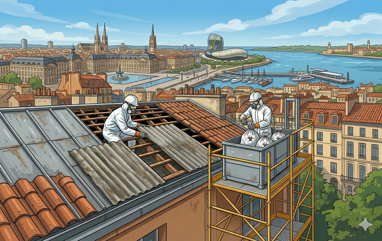 désamiantage toiture Bordeaux fibrociment