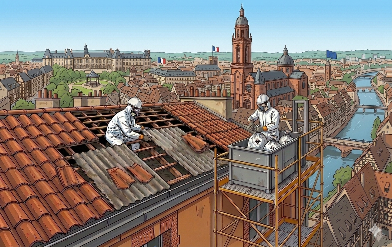 désamiantage toiture Rennes fibrociment