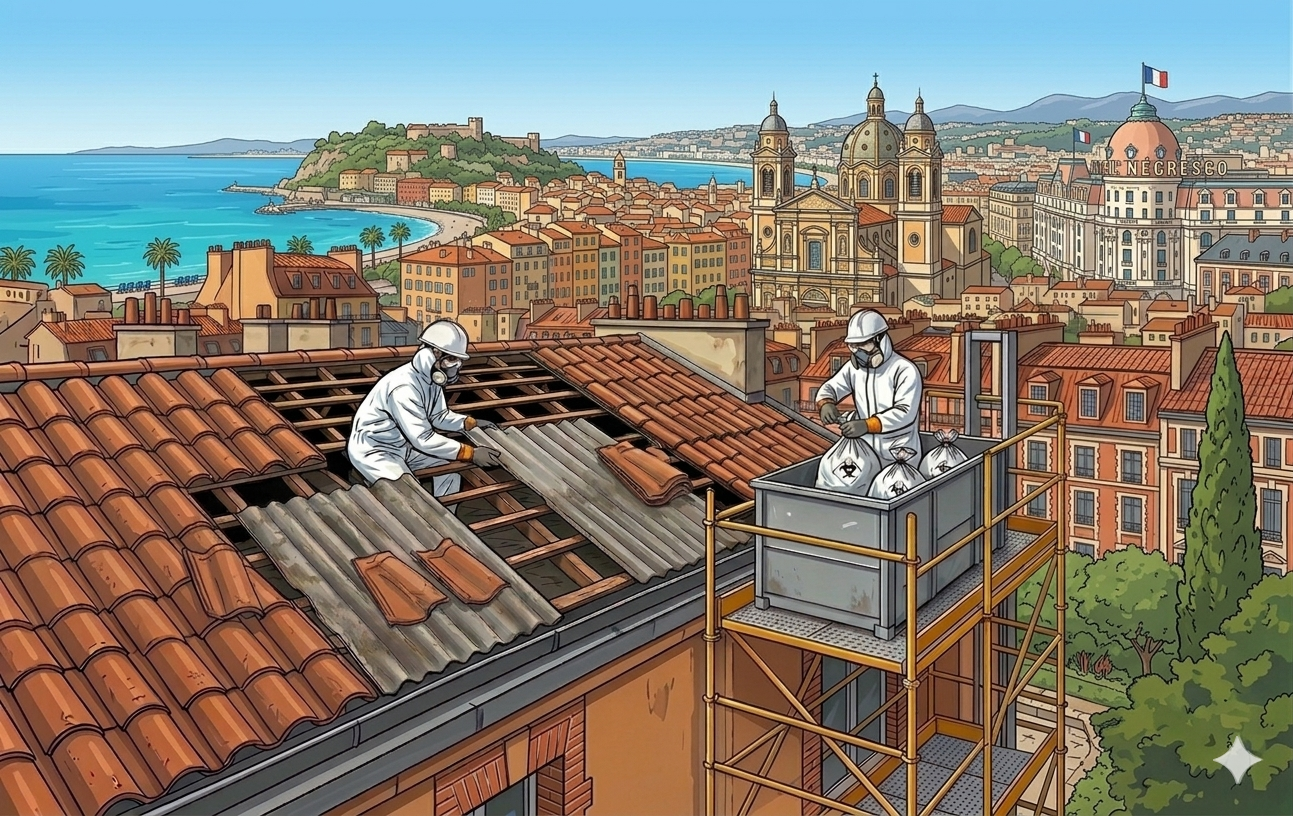 désamiantage toiture Nice fibrociment