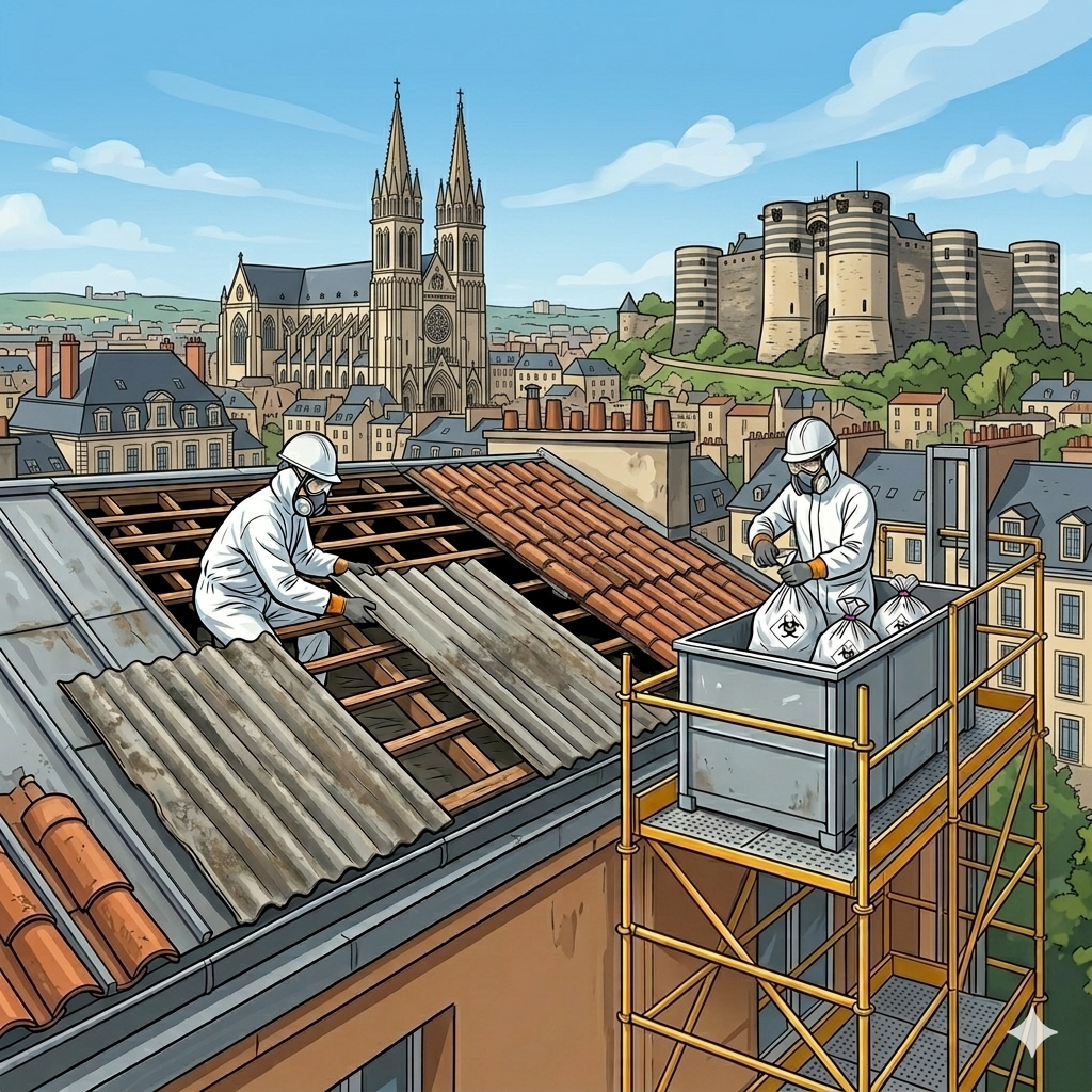 désamiantage toiture Angers fibrociment