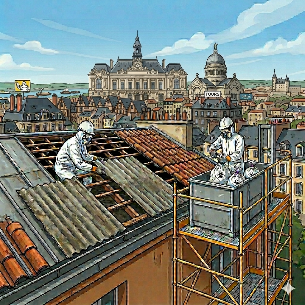désamiantage toiture Tours fibrociment