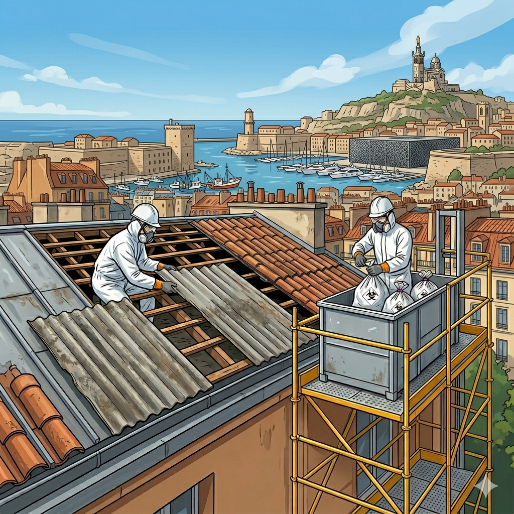 désamiantage toiture Marseille fibrociment
