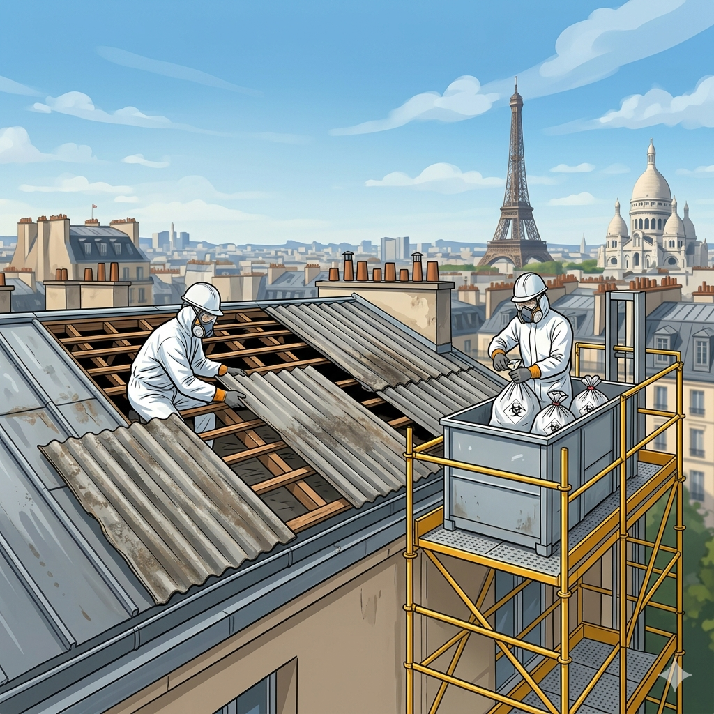désamiantage toiture Paris fibrociment