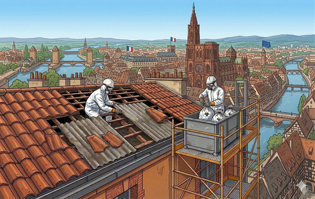 désamiantage toiture Strasbourg fibrociment