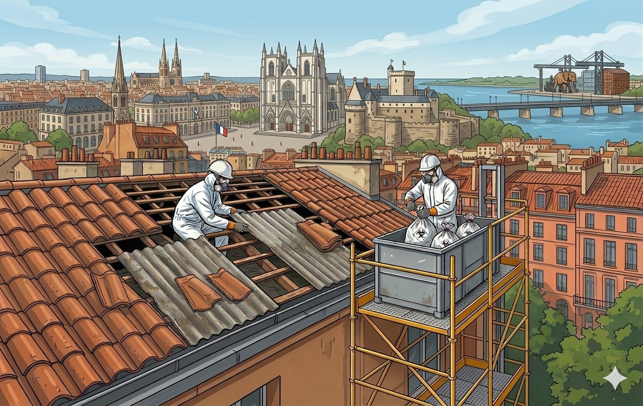 désamiantage toiture Nantes fibrociment