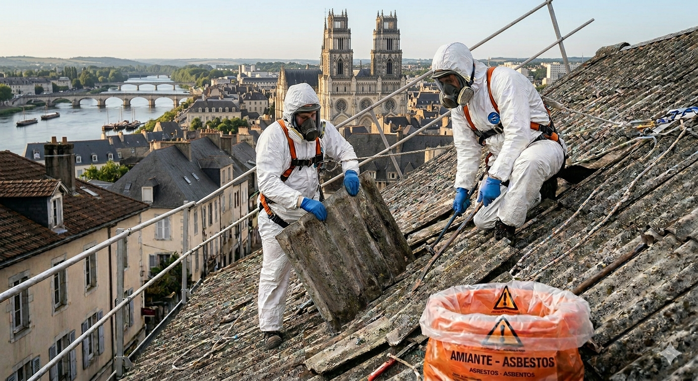 désamiantage toiture Orléans fibrociment